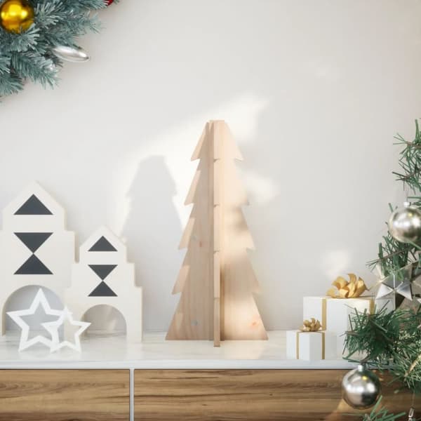 vidaXL Juletre av tre til pynt 49 cm heltre furu