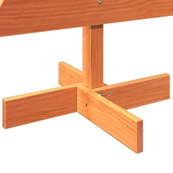 vidaXL Juletre av tre til pynt voksbrun 100 cm heltre furu