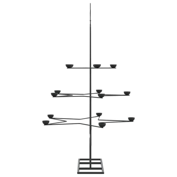 vidaXL dekorativt juletræ 105 cm metal sort