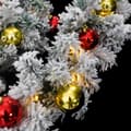 Miniatyrbillede 5 af 6: vidaXL juleguirlande med kugler og LED-lys 20 m PVC grøn
