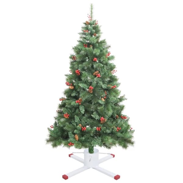 vidaXL Julgransfot vit 61x61x15,5 cm