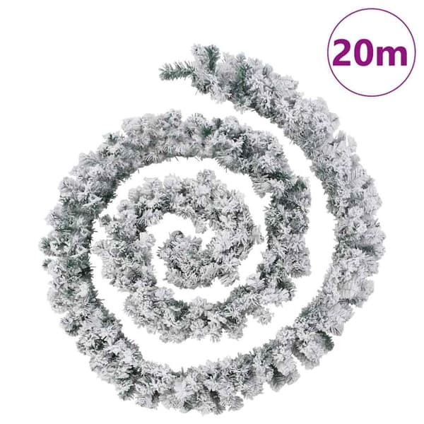 vidaXL juleguirlande med LED-lys 20 m PVC grøn