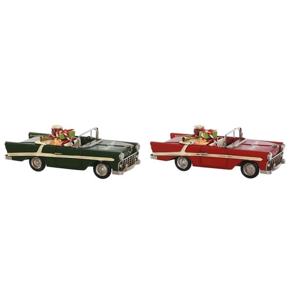 Julgranskula Home ESPRIT Röd Grön 37 x 15,5 x 12 cm (2 antal)