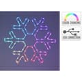 Miniatyrbilde 2 av 2: Julekule Lifetime RGB Snøflakes 50 x 43 cm LED RGB