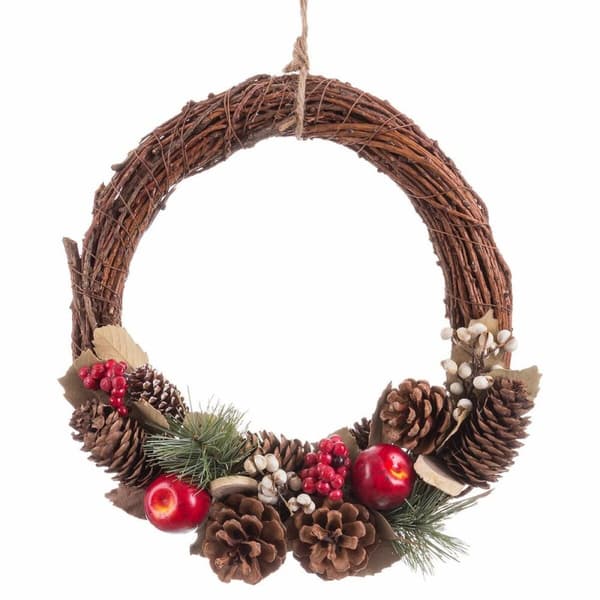 Adventkranse Flerfarget Naturell Plast Foam Ananas 28 X 8 X 29 CM