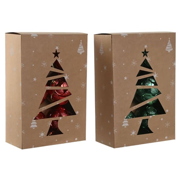 Julekuler Home ESPRIT Rød Grønn PVC 20 x 10 x 30 cm (2 enheter)