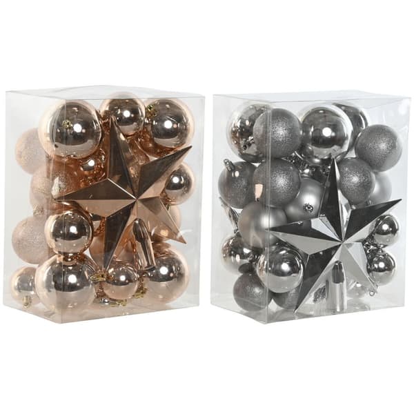 Joulupallot Home ESPRIT Kullattu PVC 20 x 13 x 26 cm (2 osaa)