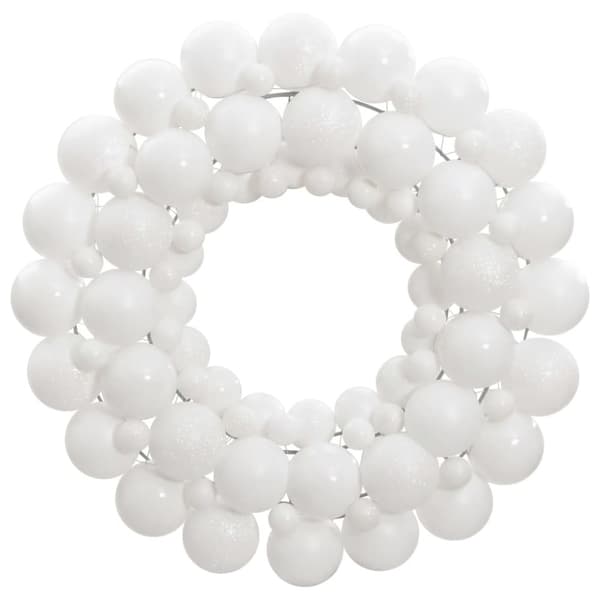Julkrans vit 45 cm polystyren