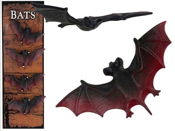 4-Pack Fladdermöss - Halloween Dekorationer