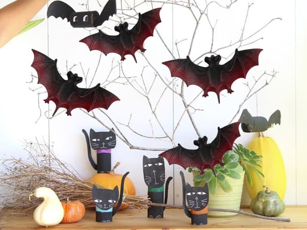 4-Pack Fladdermöss - Halloween Dekorationer