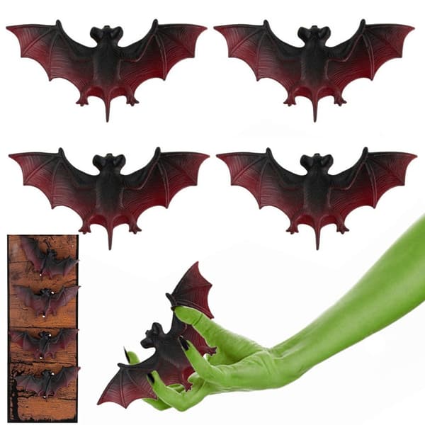 4-Pack Fladdermöss - Halloween Dekorationer