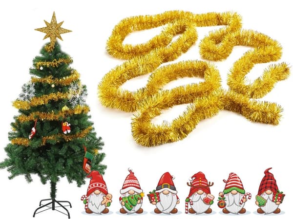 Julgransgirlang 6m / Julgransglitter - Juldekoration