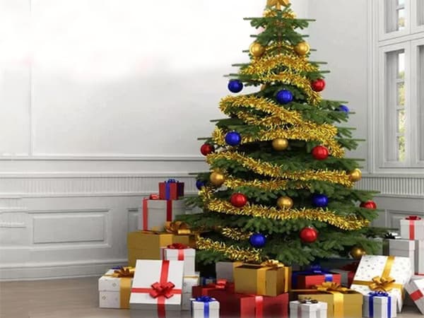 Julgransgirlang 6m / Julgransglitter - Juldekoration