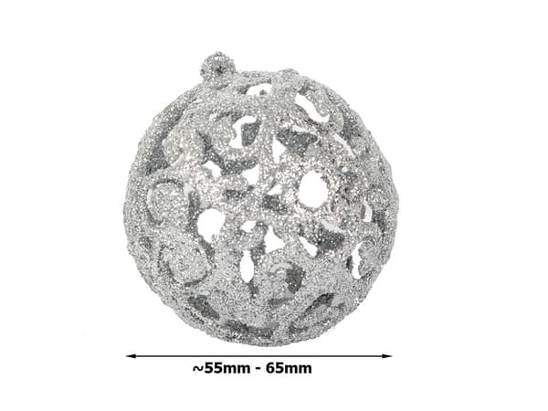 16-Kpl Joulupallot - Hopea - 6 cm
