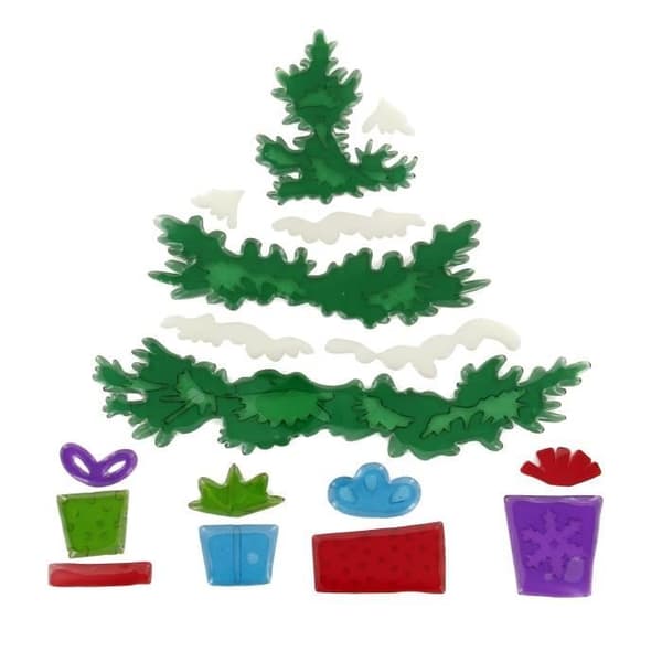 Sapin - MegaCrea DIY - 18 former - 2 till 12 cm - Platta 20 cm - Grön