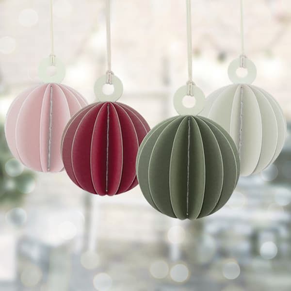 Kit för att skapa pappersjulkulor 8,5cm 6 stycken