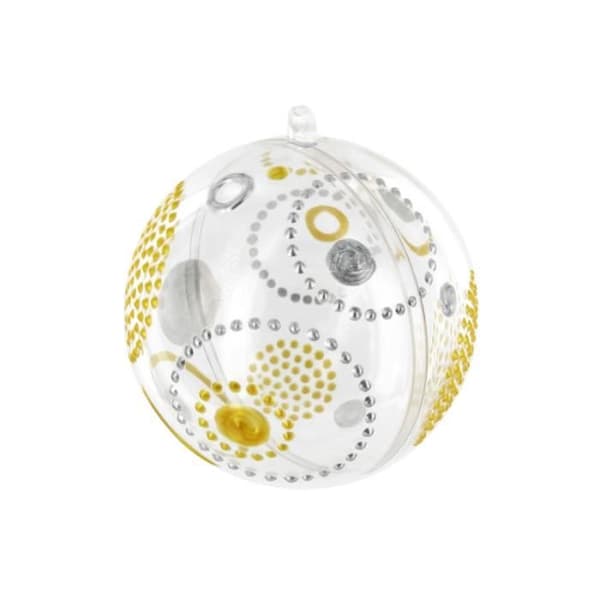 Festdekoration - FESTENS JÄTTE - Plastboll 14 cm - Transparent - Rund - Att ställa ner