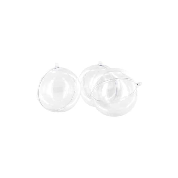 Festdekoration - FESTENS JÄTTE - Plastboll 14 cm - Transparent - Rund - Att ställa ner