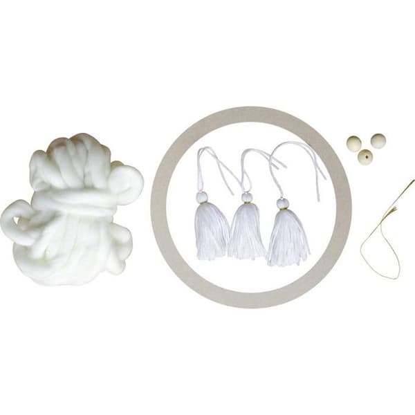Kit julkrans i ull 25 cm