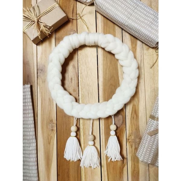 Kit julkrans i ull 25 cm