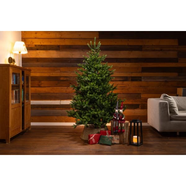 Enne Royal Grand verklighetstrogen julgran med LED-ljusslinga, 210 cm, grön
