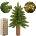 Miniatyrbild 2 av 4: Konstgjord julgran - SPRINGOS - 90 cm - Grön med naturlig stam - PVC, PE - Inomhus