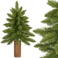 Miniatyrbild 1 av 4: Konstgjord julgran - SPRINGOS - 90 cm - Grön med naturlig stam - PVC, PE - Inomhus