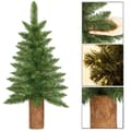 Miniatyrbild 2 av 4: Konstgjord julgran - SPRINGOS - 80 cm - Grön med naturlig stam - PVC, PE - Inomhus
