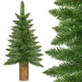 Miniatyrbild 1 av 4: Konstgjord julgran - SPRINGOS - 80 cm - Grön med naturlig stam - PVC, PE - Inomhus