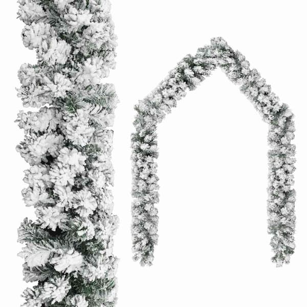 Julgirlang med snö 5 m PVC