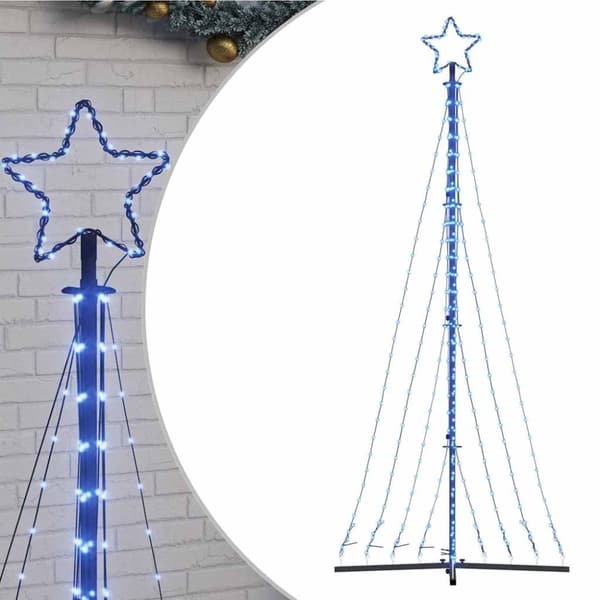 vidaXL LED joulukuusi 447 sinistä LED-valoa 249 cm