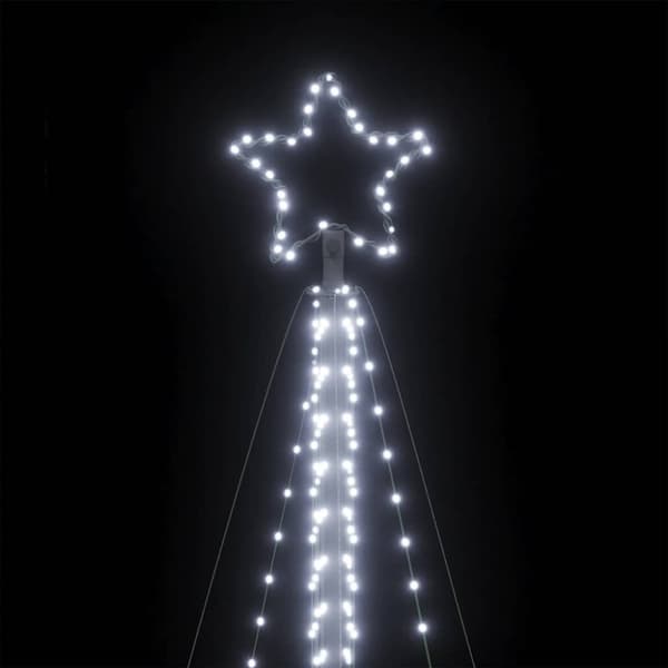 vidaXL LED joulukuusi 789 kylmän valkoista LED-valoa 476 cm