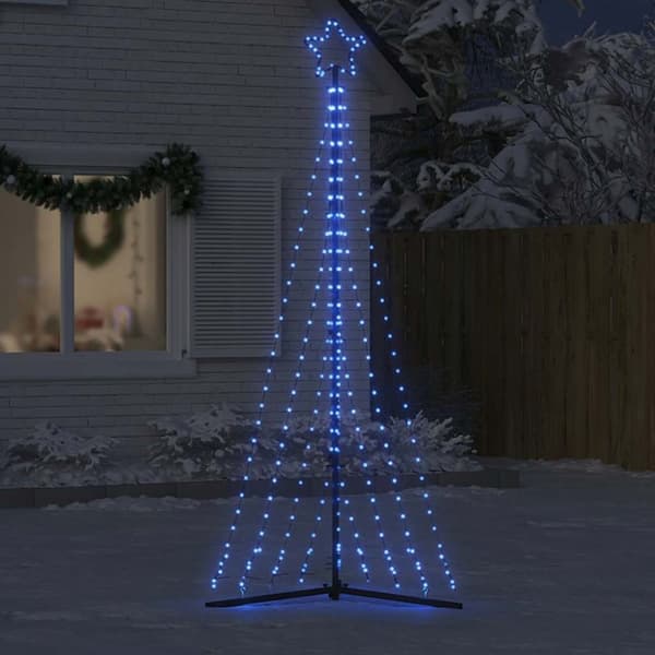 vidaXL LED Juletre 447 LEDs Blå 249 cm