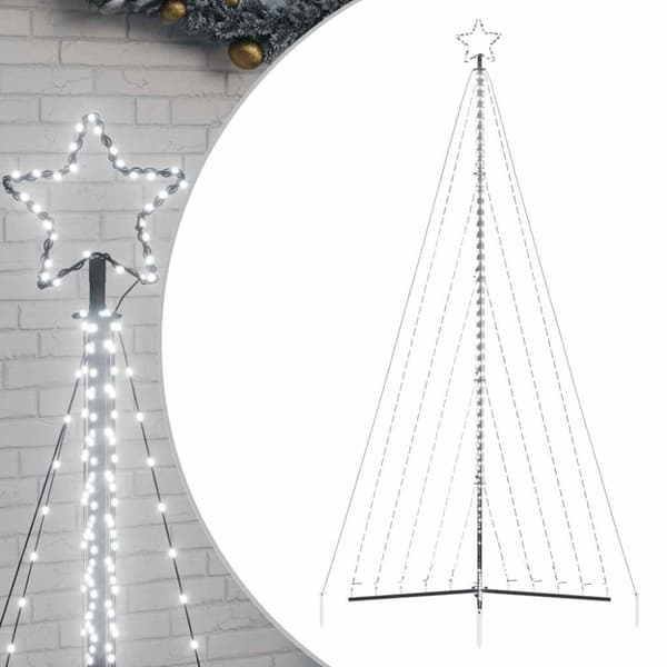 vidaXL LED Juletre 570 LEDs Kald Hvit 399 cm