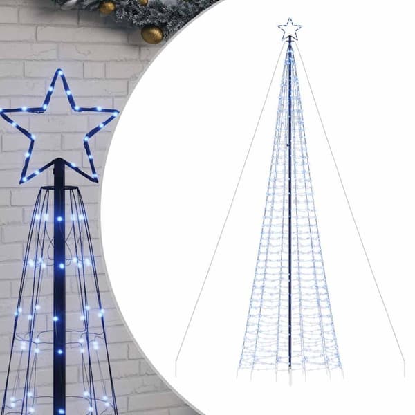 vidaXL LED julgran med spikar 1534 LED blå 500 cm