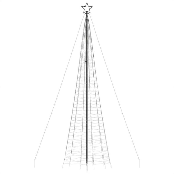 vidaXL LED julgran med spikar 1534 LED blå 500 cm