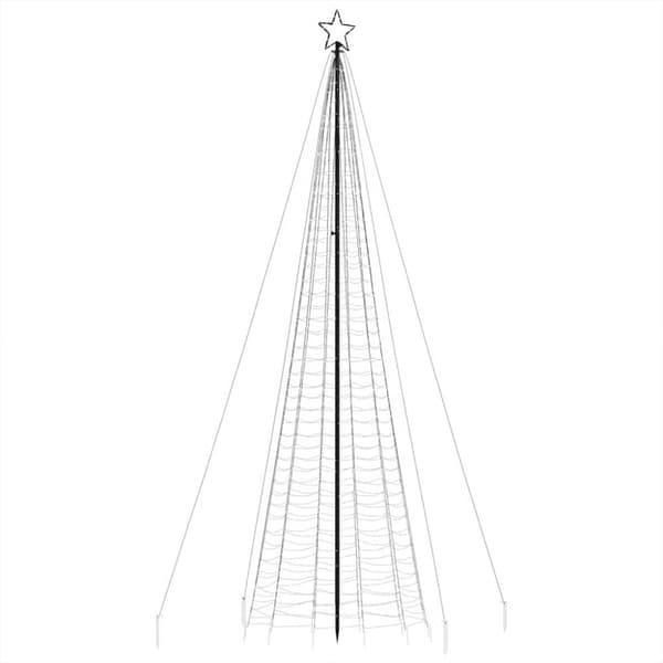 vidaXL LED julgran med spikar 1534 LED blå 500 cm