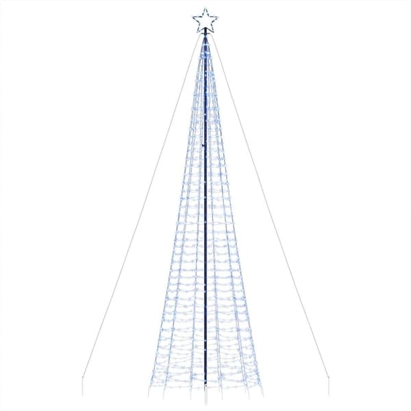 vidaXL LED julgran med spikar 1534 LED blå 500 cm