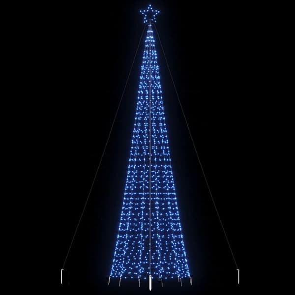vidaXL LED julgran med spikar 1534 LED blå 500 cm