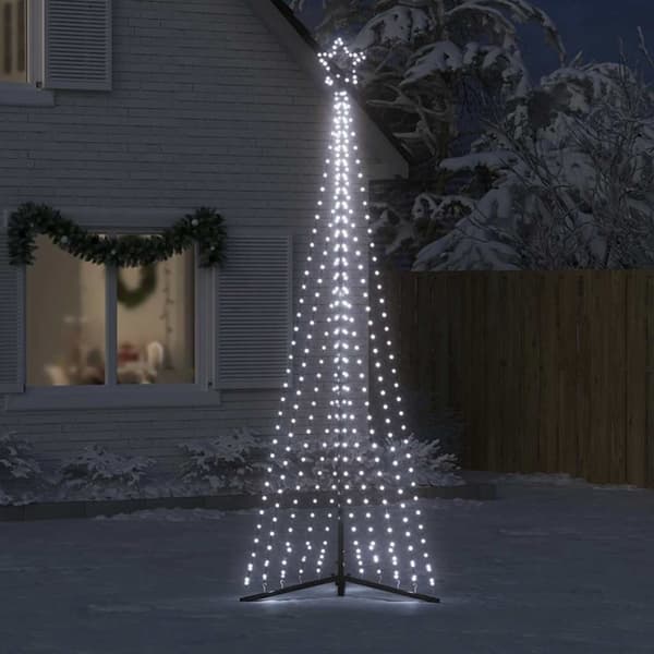 vidaXL LED joulukuusi 495 kylmän valkoista LED-valoa 300,5 cm