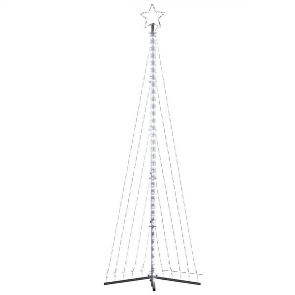 vidaXL LED joulukuusi 495 kylmän valkoista LED-valoa 300,5 cm