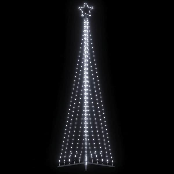 vidaXL LED joulukuusi 495 kylmän valkoista LED-valoa 300,5 cm