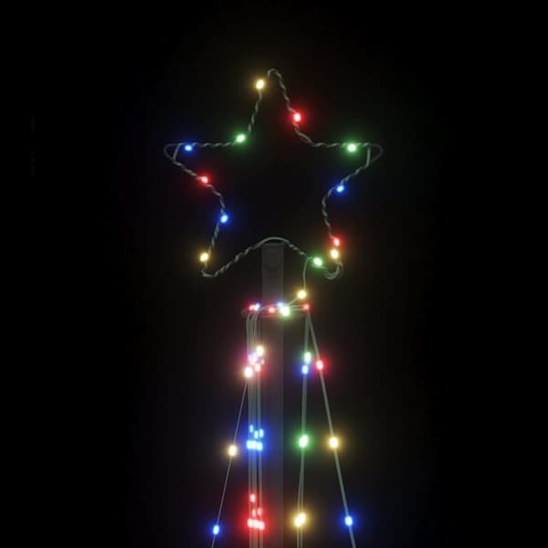 vidaXL LED juletre 339 LEDs Fargerike 187 cm