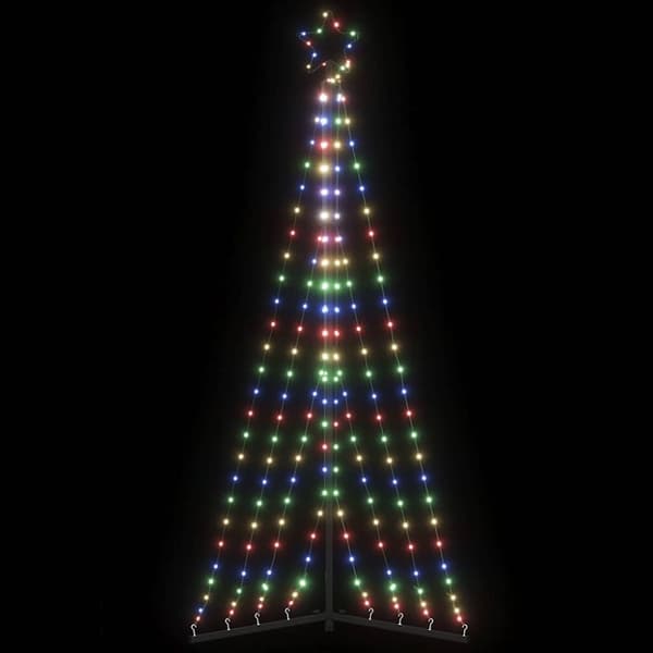 vidaXL LED juletre 339 LEDs Fargerike 187 cm
