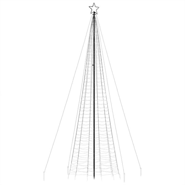 vidaXL LED joulukuusi piikeillä 1534 lämpimän valk. LED-valoa 500 cm