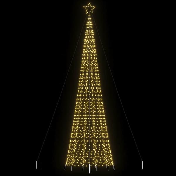 vidaXL LED joulukuusi piikeillä 1534 lämpimän valk. LED-valoa 500 cm