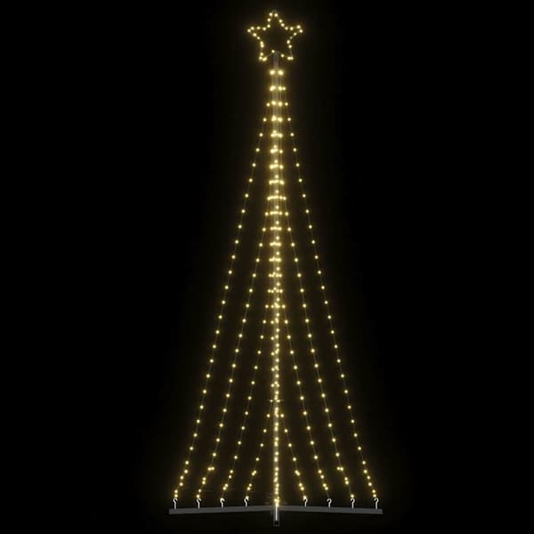 vidaXL LED joulukuusi 447 lämpimän valkoista LED-valoa 249 cm