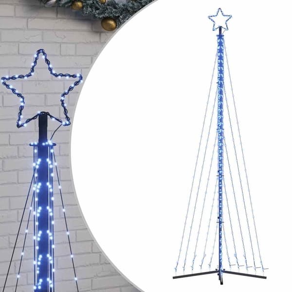 vidaXL LED joulukuusi 495 sinistä LED-valoa 300,5 cm