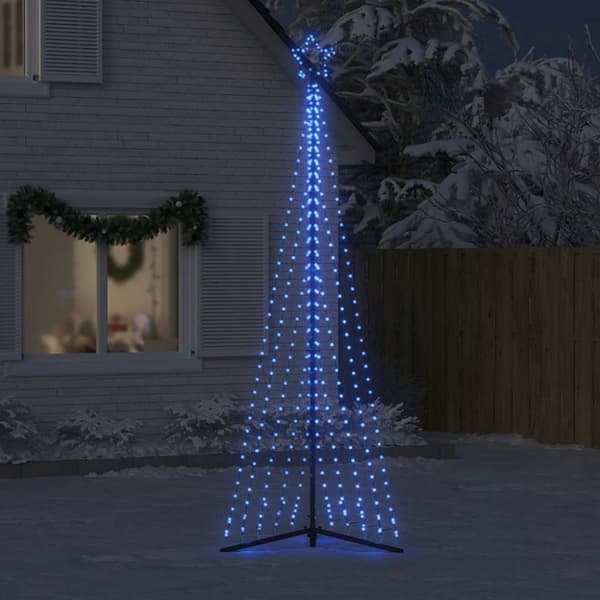 vidaXL LED joulukuusi 495 sinistä LED-valoa 300,5 cm