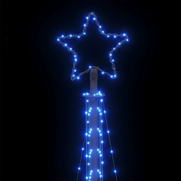vidaXL LED joulukuusi 495 sinistä LED-valoa 300,5 cm